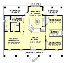 the floor plan for a two bedroom house