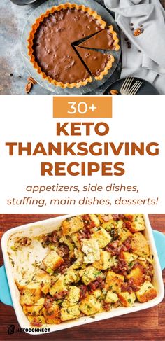 keto thanksgiving recipes with text overlay