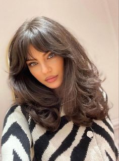 Across The Forehead Bangs, 2023 Haircuts For Women With Bangs, Medium Brown Hair Curtain Bangs, Wispy Curtain Fringe Long Hair Side Part, Medium Length Hair With Headband, Medium Length Hairstyles For Round Faces, Bangs On Thick Hair, Bangs With Medium Hair Layers, Butterfly Haircut 2022 Long