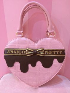 Choco Biscuit, Lizzie Hearts, Heart Shaped Bag, Chocolate Girls, Pink Chocolate, Aesthetic Board, Printed Handbags, Pretty Bags, Original Bags