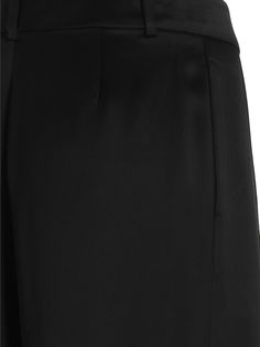 Viscose and wool blend pants with front pleats, hook-and-eye and button closure, pockets and a loose leg. Composition: 82% viscose 18% wool Formal Viscose Wide-leg Pants, Viscose Wide-leg Pants For Formal Occasions, Silk Wide Leg Bottoms With Belt Loops, Formal Viscose Ankle-length Pants, Formal Ankle-length Viscose Pants, Elegant Viscose Business Casual Bottoms, Elegant Viscose Bottoms For Business Casual, Formal Viscose Trousers, Elegant Tapered Leg Viscose Bottoms