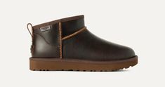 Classic Ultra Mini LTHR Regen Ugg Classic Ultra Mini, Sneakers And Socks, 2024 Christmas, Ugg Classic, Classic Boots, Cold Weather Accessories, Classic Mini, Slipper Shoes, Slipper Boots