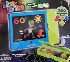 this is an image of a toy game with lights and beads in it's box