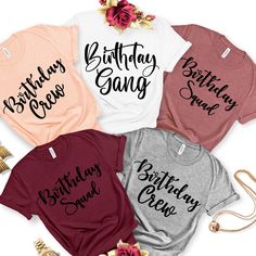 WELCOME TO TEEARTTGifts  Birthday Queen T-shirt: Celebrate in style with this fabulous Birthday Queen Tee! Perfect for the guest of honor, as well as her crew, these Birthday Crew Shirts are a fun and festive choice for any birthday celebration. Whether you're looking for a Birthday Shirt for Women, a Birthday Group Tee, or a Birthday Team Shirt for the whole party, this Birthday Girl Tee makes sure everyone knows who's the queen of the day! If you are looking for soft, comfy, first-rate  shirts Fun Customizable Tops For Birthday Gift, Customizable Fun Tops For Birthday Gift, Customizable Fun Tops As Birthday Gift, Customizable Crew Neck T-shirt For Party, Fun Text Print Top For Birthday, Name Print Tops For Birthday, Crew Neck Tops With Name Print For Birthday Gift, Fun Birthday Top With Text Print, Birthday Gift Tops With Name Print And Crew Neck