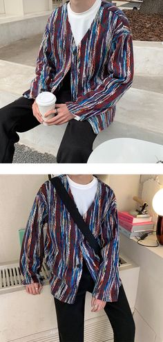 Product information: Style: Hedging Whether Hooded: Hooded Main fabric composition: cotton Color: Color Size: M, L, XL, 2XL Size information： Size： Size Length Shoulder Bust Sleeve M 70.5cm 57cm 114cm 51cm L 72.5cm 58cm 119cm 52cm XL 74.5cm 59cm 123cm 53cm 2XL 76.5cm 60cm 127cm 54cm Note 1. Asian sizes are 1 to 2 sizes smaller than European and American people. Choose the larger size if your size between two sizes. Please allow 2-3cm differences due to manual measurement. 2. Please check the siz Brimless Hat, White Boxers, American People, Groom And Groomsmen, Off White Color, Knit Jacket, Cool Fabric, Colorful Sweaters, Cardigan Sweater