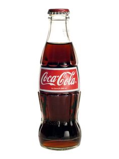 a bottle of coca cola on a white background