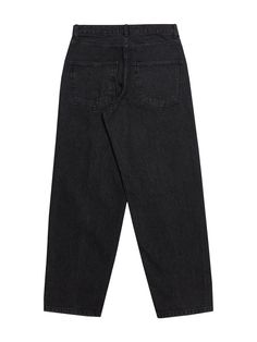 Editor's NotesWide Tapered Retro Denim Pants Black from VARZAR is a wide tapered fit denim pants product made from bio-washed fabric. It is made with a wide silhouette and is a modern reinterpretation of 90's clothing.- Wide tapered fit- YKK zipper- Pocket details- High quality stitchesMeasurements (in.)- M / L / XL- Length: 41.3 / 41.7 / 42.1 in.- Waist: 15.7 / 16.5 / 17.3 in.- Thigh: 12.9 / 13.7 / 14.5 in.- Crotch: 11.8 / 12.2 / 12.5 in.- Hem: 7.8 / 8.2 / 8.6 in.*Model InformationMale- Height: Black Cropped Jeans For Work, Black Rigid Denim Cropped Leg Bottoms, Black Rigid Denim Cropped Bottoms, Black Cropped Leg Rigid Denim Bottoms, Black Relaxed Fit Cropped Jeans For Everyday, Black Rigid Denim Jeans With Tapered Leg, Black Tapered Leg Rigid Denim Jeans, Black Tapered Leg Cropped Jeans, Black Cotton Cropped Jeans