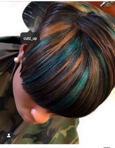 Hype Hair, Black Hair Short Cuts, Creative Hair Color, Multicolored Hair, Sassy Hair, Hair Affair