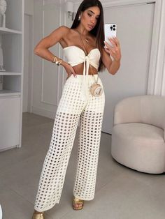 CONJUNTO FEMININO TOP TOMARA QUE CAIA E CALÇA DE TRICOT MODAL VERÃO PRAIA TECIDO MODAL DE TRICOT COM ELASTANO TAM UNICO VESTE PMGCONJUNTO FEMININO TOP TOMARA QUE CAIA E CALÇA DE TRICOT MODAL VERÃO PRAIA Branco Sensual  Sem Mangas  Simples    Women Clothing, size features are:Bust: ,Length: ,Sleeve Length: Off Shoulder Fashion, Vacation Wear, Cardigan Sweater Dress, Knit Sleeve, Maxi Dresses Casual, Shoes With Jeans, Dress Size Chart, Romper Pants, Fit Style