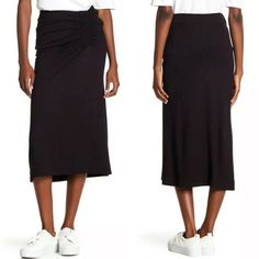 Gibson Ponte Knit Cinched Ruched Waist Skirt Condition: Nwt Size: Small Color: Black Features: Midi Length, Side Zip Closure, Ponte Knit, Ruched Cinched Waist Detail On Side, Has Some Stretch Perfect Casual Weekend Or Work From Home Outfit; Originally Sold At Nordstrom Approximate Measurements Taken While Lying Flat: Waist: 12.5" (Unstretched) Length: 31.5" Casual Knee-length Ruched Bottoms, Casual Ruched Knee-length Bottoms, Casual Midi-length Ruched Skirt, Black Ruched Skirt For Workwear, Black Ruched Skirt For Work, Casual Ruched Knee-length Skirt, Casual Ruched Pencil Skirt, Belted Midi Skirt, Work From Home Outfit