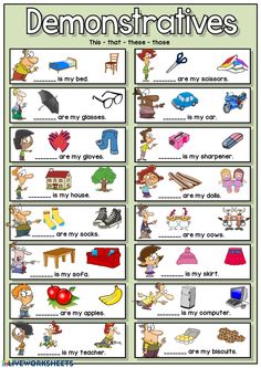 the worksheet for an interactive game with pictures and words to help students learn how to