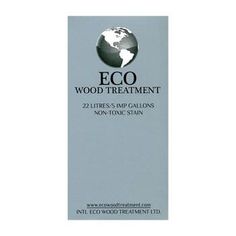 an eco wood treatment label on a white background