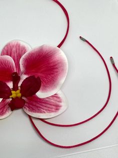 Hawaiian Wire Cord Pink Orchid Necklace, Long Necklace, Wire Tropical Jewelry, Pink Exotic Realistic Flower, Summer Trend 2024, Mermaidcore - Etsy Türkiye Pink Adjustable Flower Pendant Necklace, Pink Beach Jewelry With Adjustable Cord, Beach Pink Jewelry With Adjustable Cord, Beach Jewelry With Pink Adjustable Cord, Flower-shaped Jewelry With Adjustable Cord For Gifts, Adjustable Flower Pendant Necklaces With Cord, Adjustable Flower Pendant Necklaces With Adjustable Cord, Flower Shaped Jewelry With Adjustable Cord As A Gift, Necklaces With Adjustable Cord And Flower Pendant