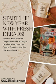 Are you looking to detox your Dreadlocks? Don't forget to use special dreadlock products with good ingredients, otherwise they can damage!  But do not worry, Dreadshop has a wide care section of natural products that will care for your real Dreads!  RAWROOts and Dollylocks are perfect to help you detox your dreadlocks and start the new year fresh! Products For Dreadlocks, Dreadlock Products, Rockstar Hair, Deep Cleansing, Natural Products, Deep Cleaning, Care Products, Natural Ingredients