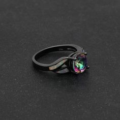 Opal Ring Mystic Topaz Blue Fire AtPerrys Healing Crystals - AtPerry's Healing Crystals Black Mystic, Inner Demon, Obsidian Ring, Ginger Women, Gorgeous Ring, Fire Opal Ring, Gothic Rings, Ring Ideas, Gothic Wedding