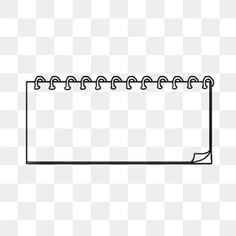 a black and white line drawing of a notepad