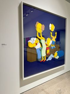 the simpsons family is depicted in an art exhibit