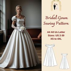 the bridal gown sewing pattern is available for all brides