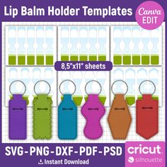 lip balm holder templates for svg and dxf