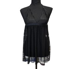 Nwt Victoria Secret Sexy Black Lace Babydoll Nighty Sz L Vneck Semi Sheer Lace Adjustable Straps Lightweight Eyelet Detailing Pet & Smoke-Free Home Fast Shipping Black Lace V-neck Sleepwear, Flirty Black Sleepwear For Night, Black Flirty Sleepwear, Flirty Black Sleepwear, Sheer V-neck Sleepwear For Party, Black Sheer V-neck Sleepwear, V-neck Lace Sleepwear For Night Out, Black Camisole For Party, Victoria's Secret Party Sleepwear With Lace Trim