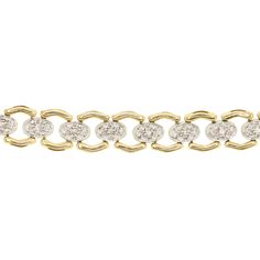 14kt gold and diamond vintage chain link bracelet *mixed metal, yellow and white gold Yellow Gold Chain Bracelet With Diamond Accents, Gold Oval Link Bracelet With Diamond Accents, Yellow Gold Chain Link Diamond Bracelet, Gold Link Bracelet With Diamond Accents, Yellow Gold Diamond Chain Link Bracelet, Diamond Chain Link Gold Bracelet In Yellow Gold, Gold Diamond Bracelet With Oval Links And Accents, Diamond-encrusted Yellow Gold Chain Link Bracelet, Gold Oval Link Bracelets With Diamond Accents