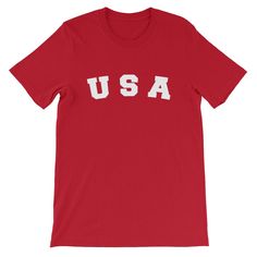 Happy 4th of July everyone These USA shirts are sure to put you in the spirit of independence. The patriotic shirts are UNISEX shirts. Enjoy these nice 4th of July shirts. This is a UNISEX shirt. This t-shirt is everything you've dreamed of and more. It feels soft and lightweight, with the right amount of stretch. It's comfortable and flattering for both men and women. * 100% combed and ring-spun cotton (heather colors contain polyester) * Fabric weight: 4.2 oz (142 g/m2) * Shoulder-to-shoulder 4th Of July Clothing, Patriotic Clothing, Usa Shirts, 4th Of July Shirts, Shirts Plus Size, Patriotic Outfit, 4th Of July Outfits, Happy 4th Of July, Usa Shirt