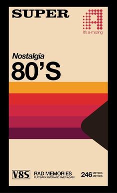 a book cover with the words nostalgic 80's on it