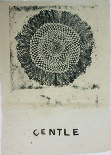 an old book with the title gentle written in black ink on it's cover