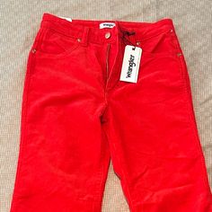 Nwt Size 26/34 Corduroy Red Flare Jeans. Great For Rodeo Season. *Shipping* We Ship Out On Mwf Only. If You Purchase On A Shipping Day Then Your Item Will Be Mailed Out The Following Shipping Day. So For Example If You Purchase On A Monday Your Item Will Be Shipped Out On Wednesday. If You Purchase On A Tuesday Your Item Will Be Shipped Out On Wednesday. If You Purchase On A Friday Your Item Will Be Shipped Out On Monday. If You Have Any Questions Please Reach Out. ~Boom Again Resale Trendy Red Cotton Flare Jeans, Red Flare Jeans, High Waist Red Flare Jeans, Red Cotton Flare Jeans, Red Fitted Corduroy Bottoms, Red Mid-rise Flare Jeans In Denim, High Rise Flare Jeans, Red Flare, Wrangler Jeans