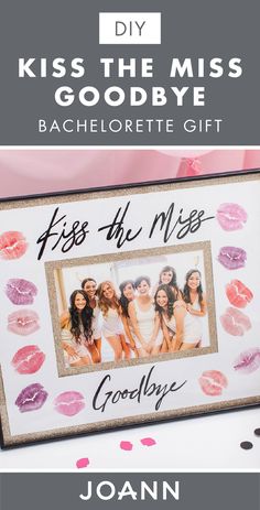 the kiss the miss bachelor gift is on display