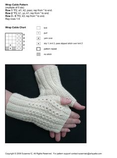 the knitting pattern is shown with instructions for how to knit it