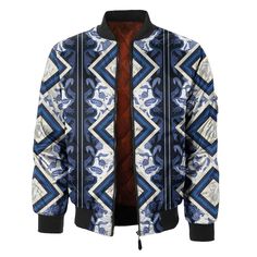 Winter Blue Printed Outerwear, Blue Printed Outerwear For Winter, Blue Printed Winter Outerwear, Artistic Blue Long Sleeve Outerwear, Jackets Design, Summer Swag Outfits, Summer Swag, Artistic Style, Mens Fashion Casual Outfits