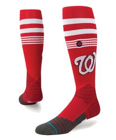 On-Field Crew Socks Breathable performance mesh Engineered ankle cushioning Reinforced toe and heel Team Spirit Features team logo on side calf Designed in team colors Additional Details Machine wash in 104°F Avoid bleaching or ironing Socks will last longer if you keep them out of the dryer Officially licensed by the MLB® Team Socks, Baseball Socks, Over The Calf Socks, Mlb Teams, Washington Nationals, Plus Size Designers, Lower Leg, Plus Size Shopping, Mlb Baseball