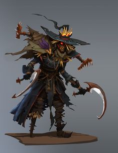 an animated character is standing on top of a piece of wood and holding two knives