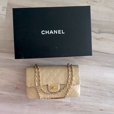 Vintage Chanel Small Double Flap Purse, Come With Box And Certification. Used Gently. In Great Vintage Condition. Please See The Photos For Details Classic Beige Double Flap Bags, Luxury Beige Double Flap Shoulder Bag, Classic Beige Shoulder Bag With Double Flap, Classic Beige Double Flap Shoulder Bag, Beige Formal Bags With Double Flap, Beige Double Flap Bag For Formal Occasions, Elegant Beige Double Flap Bag, Formal Beige Bags With Double Flap, Formal Beige Double Flap Bags