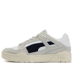 PUMA Slipstream Invdr Lux 'White Gray Black' 387550-02 (SNKR/Skate/Casual/Unisex) White Urban Skate Shoes For Streetwear, Modern White Skate Shoes For Skateboarding, Modern White Skateboarding Shoes, Modern White Skate Shoes For Streetwear, Modern White Skate Shoes With Cushioned Footbed, White Urban Sneakers For Skateboarding, Modern White Skate Shoes For Sports, White Casual Skate Shoes With Boost Midsole, Urban White Skate Shoes With Cushioned Footbed