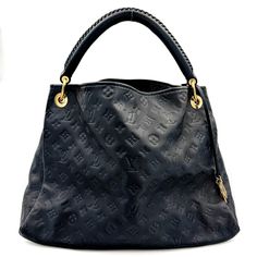 Luxury Navy Bags With Gold-tone Hardware, Luxury Navy Shoulder Bag With Gold-tone Hardware, Designer Navy Shoulder Bag For Shopping, Textured Monogram Canvas Bag For Everyday Use, Designer Bags Louis Vuitton, Louis Vuitton Artsy Mm, Designer School Bags, Louis Vuitton Artsy, Burberry Sunglasses