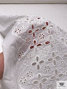 Content: 100% Cotton Color: White Width: 54 inches Embroidered Fabrics By The Yard, Swiss Dot Lace Fabric, America Lace Fabric, White Fabric With Small Flowers, Embroidery Cotton Fabric, Gingham Embroidery, 2024 Ideas, Cotton Voile, Lace Patterns