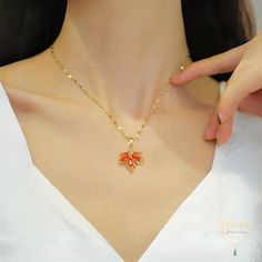 "❤️Embrace the enchanting hues of autumn with our \"Autumn Orange Necklace.\" This exquisite piece features a delicately crafted Maple Leaf Pendant, capturing the essence of fall in a wearable form. The warm and vibrant orange tones make it a perfect accessory for the season, adding a touch of nature-inspired elegance to your ensemble. Our Fall Jewelry collection celebrates the beauty of autumn, and this Seasonal Orange Leaf Necklace is no exception. The intricate design and attention to detail make it a unique and timeless accessory, suitable for both casual and formal occasions.❤️ Designed to evoke the spirit of fall, this necklace is a wonderful addition to your jewelry collection or a thoughtful gift for someone who appreciates the beauty of the changing seasons. Elevate your style wit Autumn Necklace, Orange Necklace, Horses Pendant, Party Necklace, Drop Pendant Necklace, Butterfly Pendant Necklace, Stone Pendant Necklace, Fall Jewelry, Crystal Necklace Pendant