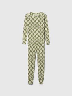 Soft cotton pajama top and pants set.  Crewneck.  Long sleeves.  Elasticized waist at PJ pants.  Allover Grogu print.  Made with 100% organically grown cotton, which is grown without the use of synthetic pesticides and fertilizers.  Straight, easy fit.  Easy pull-on waist. Green Cotton Sleepwear With Graphic Print, Green Graphic Print Sleepwear For Loungewear, Gap Relaxed Fit Sleepwear For Pajama Party, Fitted Graphic Print Sleepwear For Loungewear, Gap Long Sleeve Sleepwear For Sleepovers, Gap Long Sleeve Loungewear Set, Gap Cotton Bedtime Sets, Star Wars Green, Star Wars Print