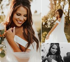 a woman in a wedding dress holding flowers