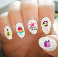 Nail Decals Happy Birthday Nail Decals Balloons Cake Party Etsy Birthday Nail Art, Pride Nails, Birthday Nail Designs, Balloons Cake, Birthday Nail, St Patricks Day Nails, Cake Party, Art Birthday Party, Nail Tattoo