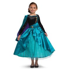 New In Package Venture Into Arendelle In This Queen Anna Deluxe Frozen 2 Dress. The Beautiful Draping Of Teal Satin On The Costume Will Make Your Little One Feel Like A True Arendelle Royal. Costume Includes A Detachable Cape With Gem Brooches And A Satin Dress With A Molded Buckle Featuring The Crest Of Arendelle. Fairytale | Storybook | Princess | Tv Movie | Dress-Up | Pretend Play | Birthday | Christmas | Halloween | Theme Party Smoke Free Home Offers Welcomed Anna Frozen 2 Costume, Queen Anna Frozen, Anna Halloween Costume, Frozen 2 Anna, Anna Costume, Detachable Cape, Frozen Queen, Anna Dress, Disney Frozen 2