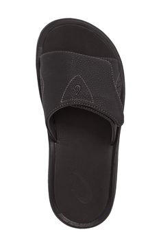 Supple faux leather defines an easygoing slide sandal featuring an adjustable strap for a superior fit. Style Name:Olukai Nalu Slide Sandal (Men). Style Number: 5298163. Nalu, Mens Sandals, Slide Sandals, Adjustable Straps, Men's Shoes, Shoe Accessories, Size 12, Faux Leather, Nordstrom