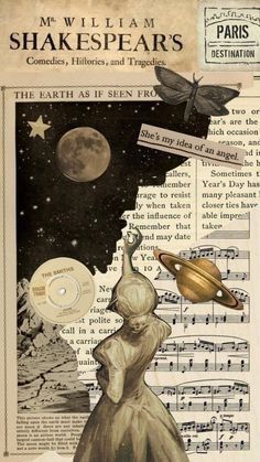 an old sheet music cover with the words shakespeare's