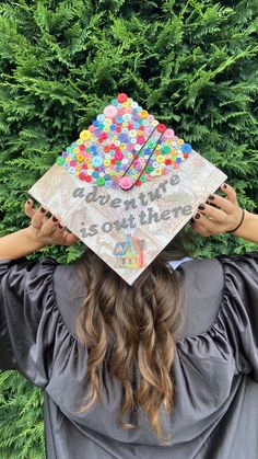 Adventure is out there graduation cap from the movie up Artsy Grad Cap Ideas, Pitbull Graduation Cap, Teachers Graduation Cap, Hs Grad Cap, Easy Grad Cap Designs, Lorax Graduation Cap, Grad Cap Ideas Teacher, 2024 Grad Cap Ideas