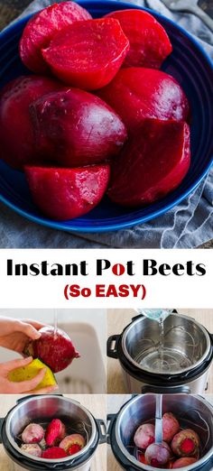 the instructions for how to make instant pot beets in an electric pressure cooker