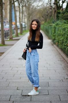 Boyfriend Jeans Outfit, Looks Jeans, Leather Pants Outfit, Chique Outfits, Comfy Jeans, Moda Jeans, Blouse Jeans, Outfit Jeans