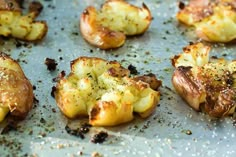 roasted cauliflower on a baking sheet ready to be cooked