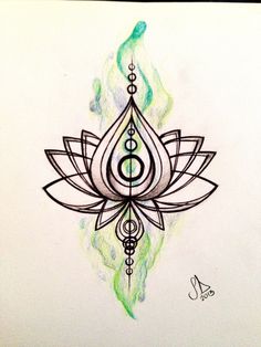 an instagram page with a drawing of a lotus flower and the words, do a series of work on the geomatismation nature it simplying and then detailing details